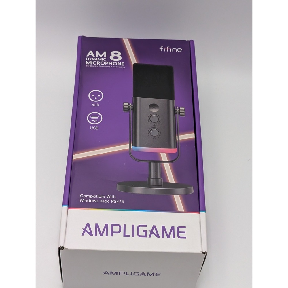 FIFINE XLR/USB  Dynamic Gaming Microphone for Streaming ,PC Computer‎ Mac Ps4, 5